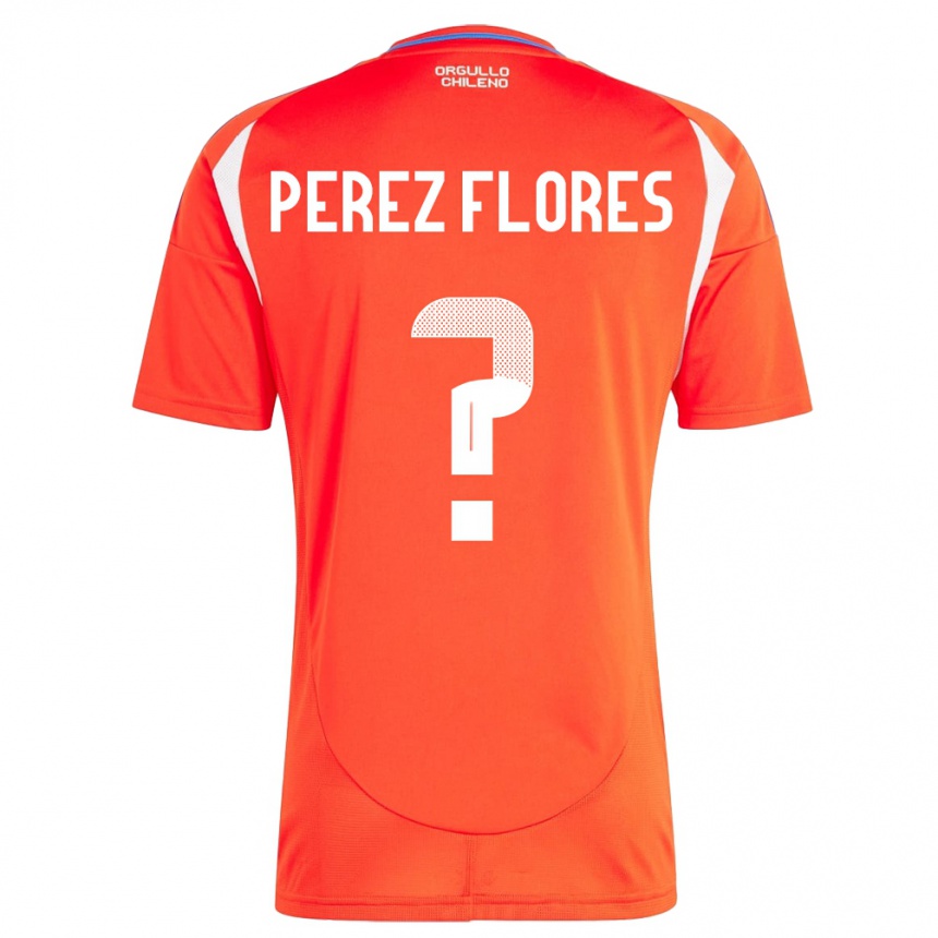 Gyermek Labdarúgás Chile Benjamín Pérez Flores #0 Piros Hazai Jersey 24-26 Mez Póló Ing