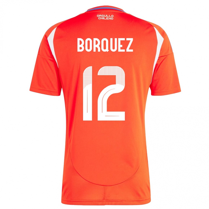 Gyermek Labdarúgás Chile Gabriela Bórquez #12 Piros Hazai Jersey 24-26 Mez Póló Ing