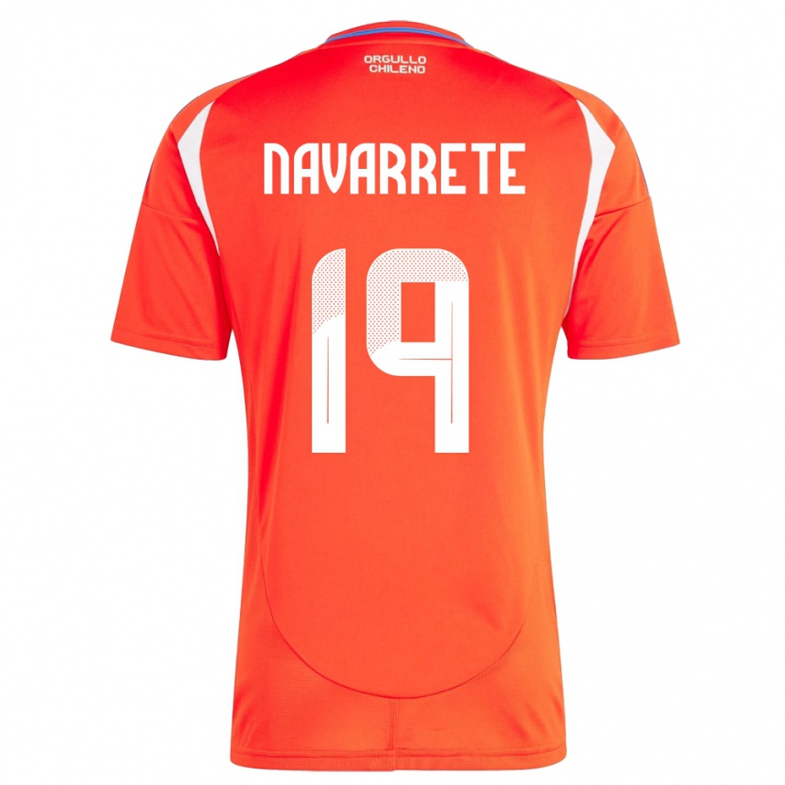 Gyermek Labdarúgás Chile Valentina Navarrete #19 Piros Hazai Jersey 24-26 Mez Póló Ing