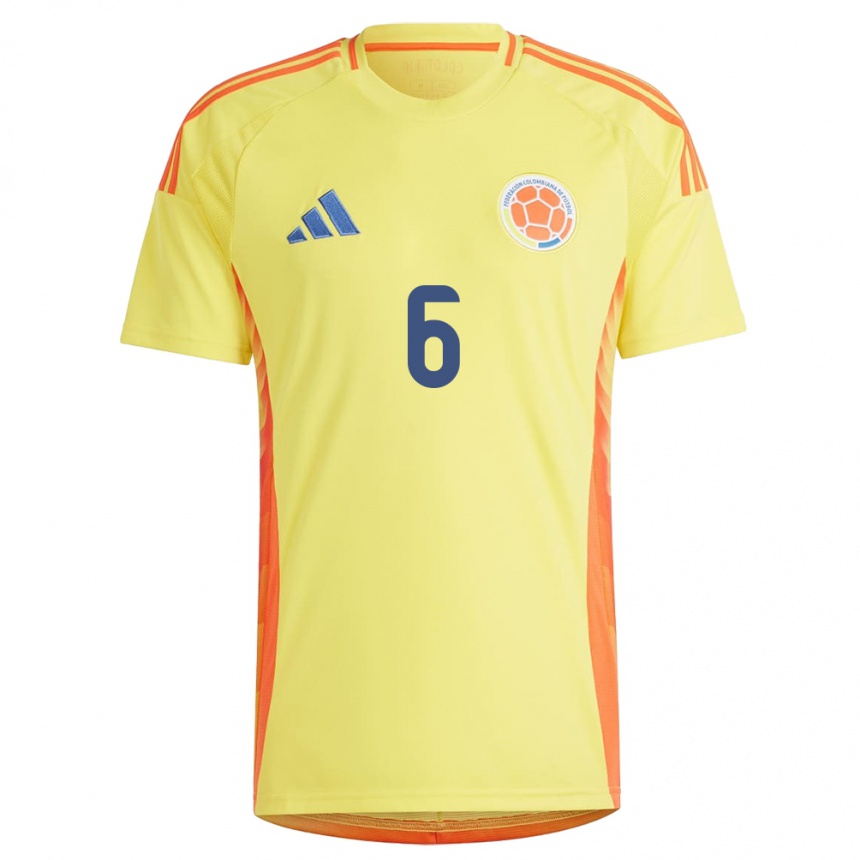 Gyermek Labdarúgás Kolumbia Richard Ríos #6 Sárga Hazai Jersey 24-26 Mez Póló Ing