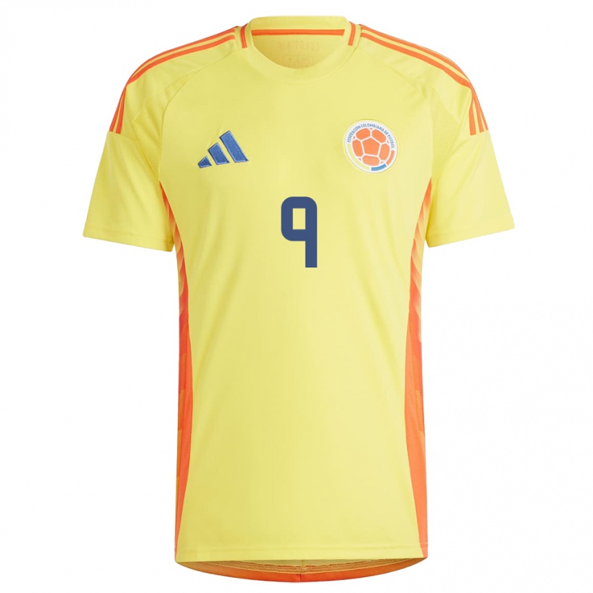 Gyermek Labdarúgás Kolumbia Gabriela Rodríguez #9 Sárga Hazai Jersey 24-26 Mez Póló Ing