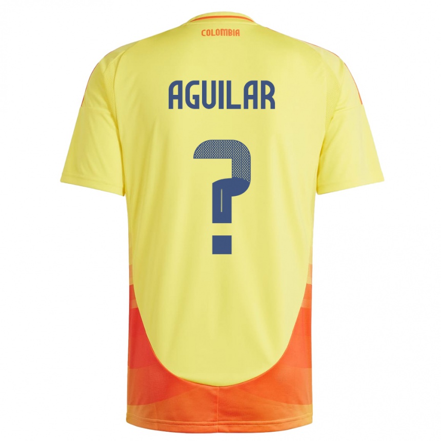 Gyermek Labdarúgás Kolumbia Alejandro Aguilar #0 Sárga Hazai Jersey 24-26 Mez Póló Ing