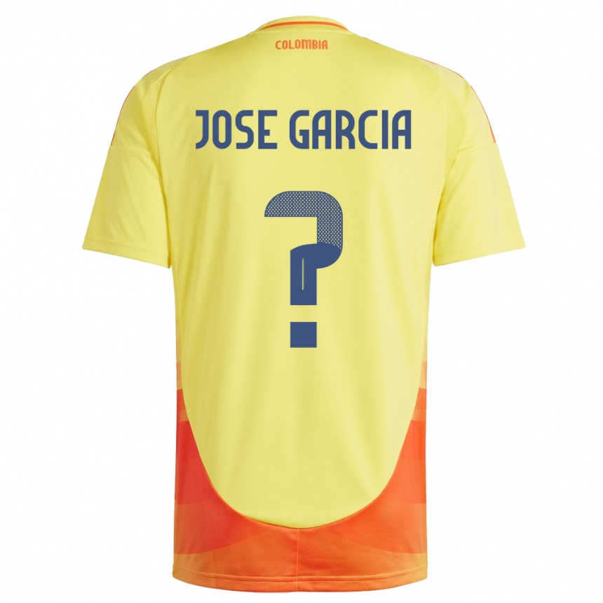 Gyermek Labdarúgás Kolumbia José García #0 Sárga Hazai Jersey 24-26 Mez Póló Ing