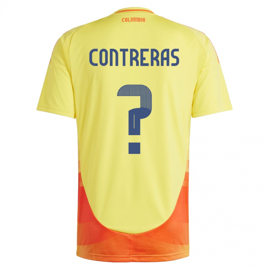 Gyermek Labdarúgás Kolumbia David Contreras #0 Sárga Hazai Jersey 24-26 Mez Póló Ing