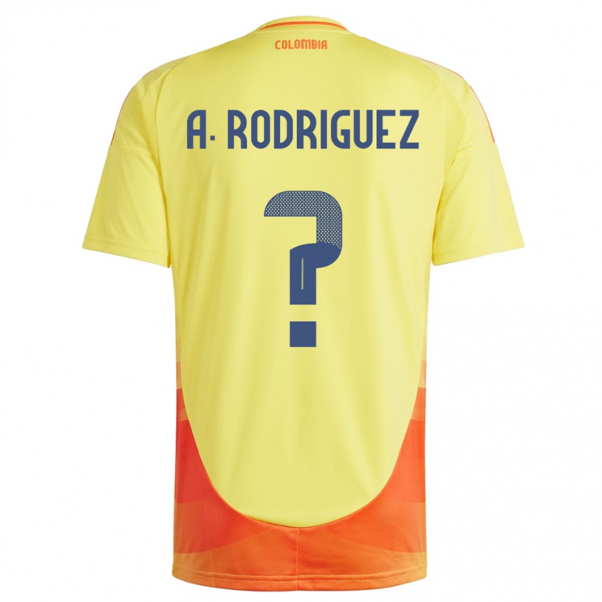 Gyermek Labdarúgás Kolumbia Andrés Rodríguez #0 Sárga Hazai Jersey 24-26 Mez Póló Ing