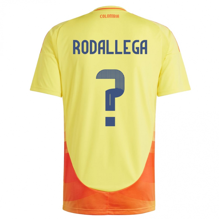 Gyermek Labdarúgás Kolumbia Johan Rodallega #0 Sárga Hazai Jersey 24-26 Mez Póló Ing