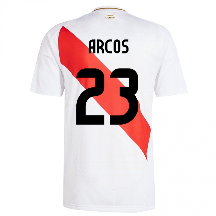 Gyermek Labdarúgás Peru Lucía Arcos #23 Fehér Hazai Jersey 24-26 Mez Póló Ing