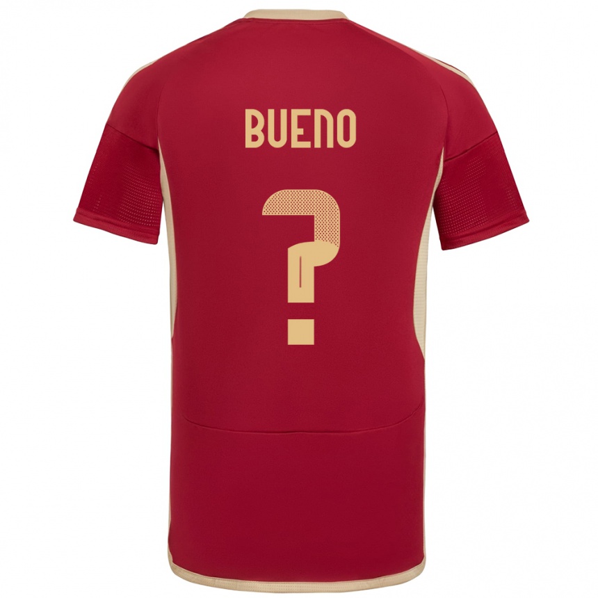 Gyermek Labdarúgás Venezuela Jesús Bueno #0 Burgundia Hazai Jersey 24-26 Mez Póló Ing