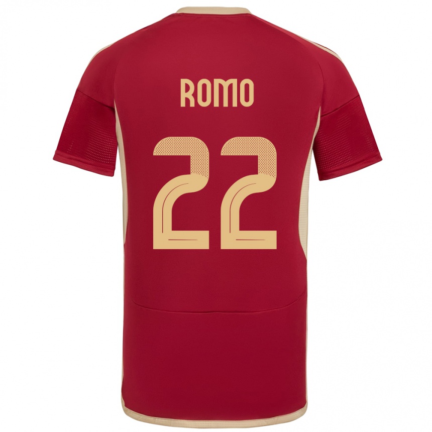 Gyermek Labdarúgás Venezuela Rafael Romo #22 Burgundia Hazai Jersey 24-26 Mez Póló Ing