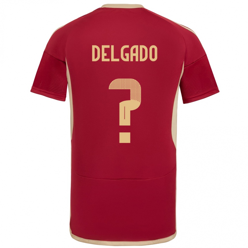 Gyermek Labdarúgás Venezuela Álex Delgado #0 Burgundia Hazai Jersey 24-26 Mez Póló Ing