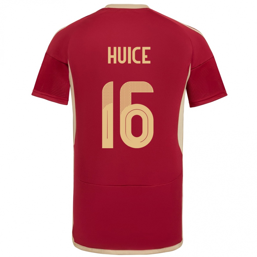 Gyermek Labdarúgás Venezuela Frangel Huice #16 Burgundia Hazai Jersey 24-26 Mez Póló Ing