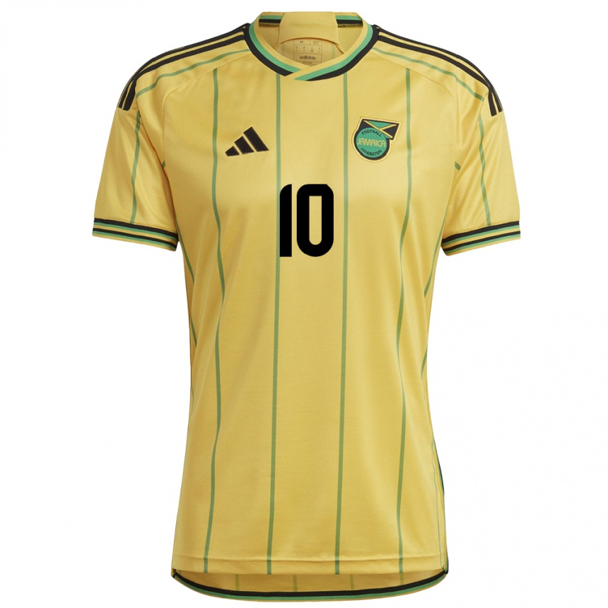 Gyermek Labdarúgás Jamaica Bobby De Cordova-Reid #10 Sárga Hazai Jersey 24-26 Mez Póló Ing