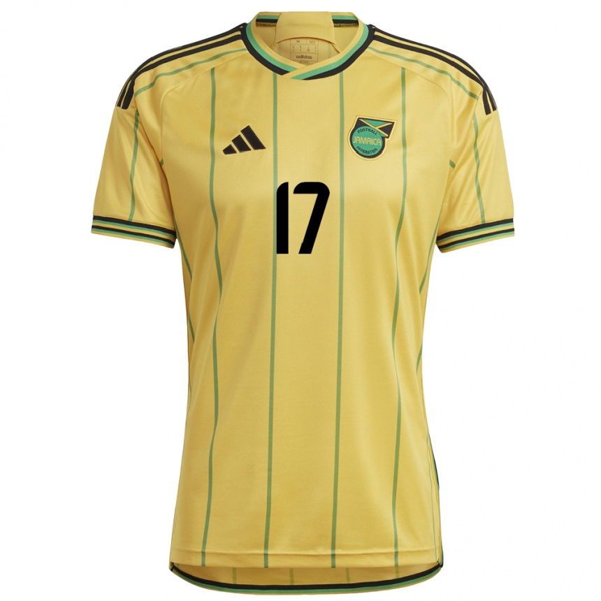 Gyermek Labdarúgás Jamaica Zoe Vidaurre #17 Sárga Hazai Jersey 24-26 Mez Póló Ing