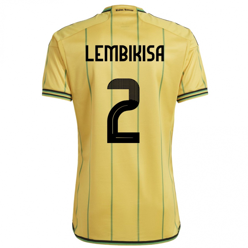 Gyermek Labdarúgás Jamaica Dexter Lembikisa #2 Sárga Hazai Jersey 24-26 Mez Póló Ing