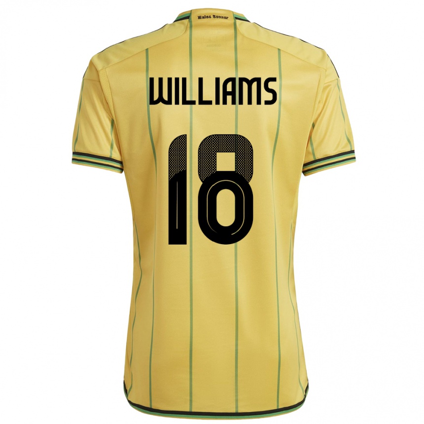 Gyermek Labdarúgás Jamaica Romario Williams #18 Sárga Hazai Jersey 24-26 Mez Póló Ing