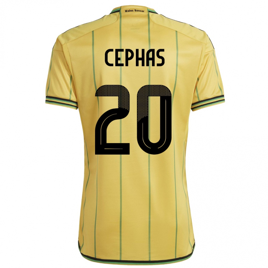 Gyermek Labdarúgás Jamaica Renaldo Cephas #20 Sárga Hazai Jersey 24-26 Mez Póló Ing