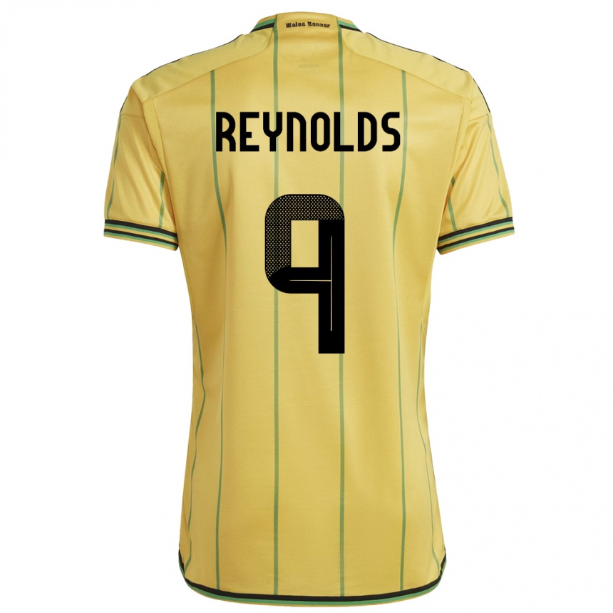 Gyermek Labdarúgás Jamaica Fabian Reynolds #9 Sárga Hazai Jersey 24-26 Mez Póló Ing