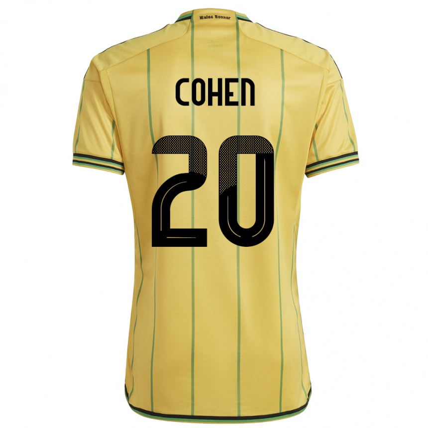 Gyermek Labdarúgás Jamaica Dunsting Cohen #20 Sárga Hazai Jersey 24-26 Mez Póló Ing