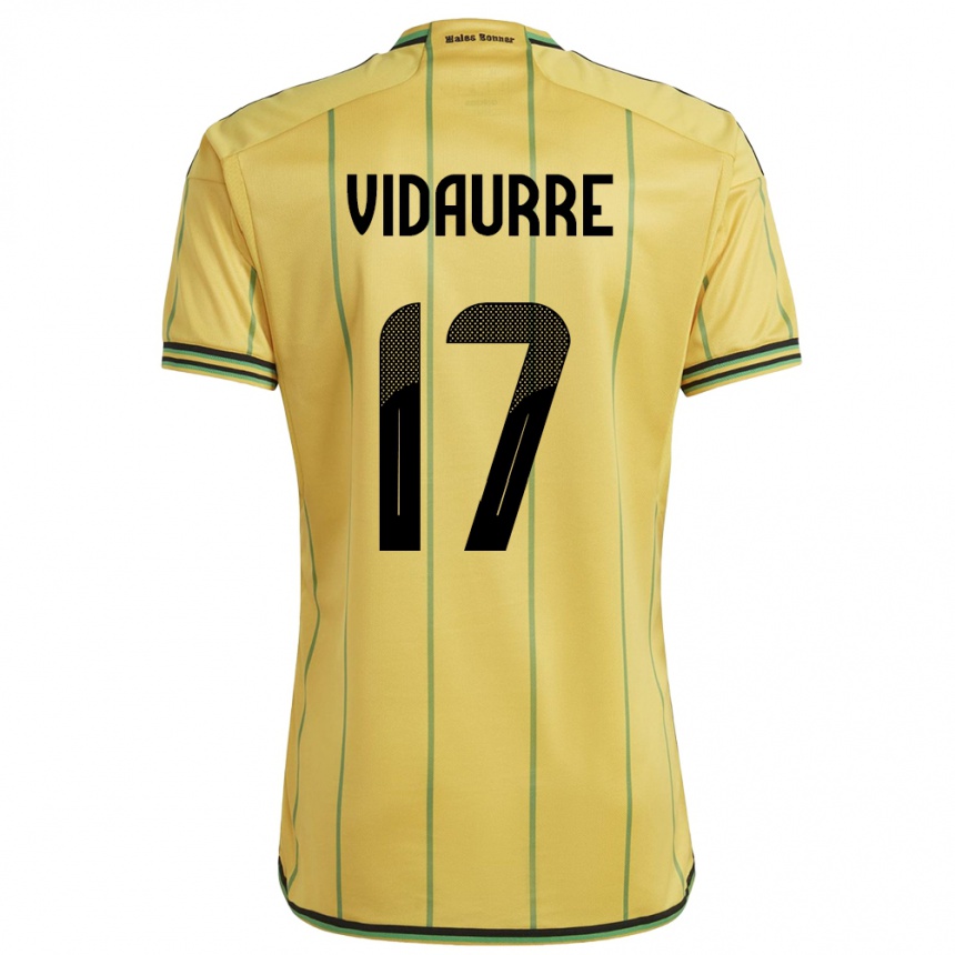 Gyermek Labdarúgás Jamaica Zoe Vidaurre #17 Sárga Hazai Jersey 24-26 Mez Póló Ing