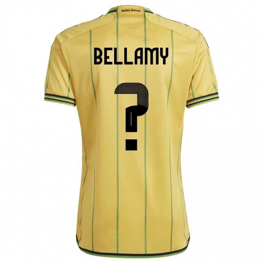 Gyermek Labdarúgás Jamaica Sydney Bellamy #0 Sárga Hazai Jersey 24-26 Mez Póló Ing