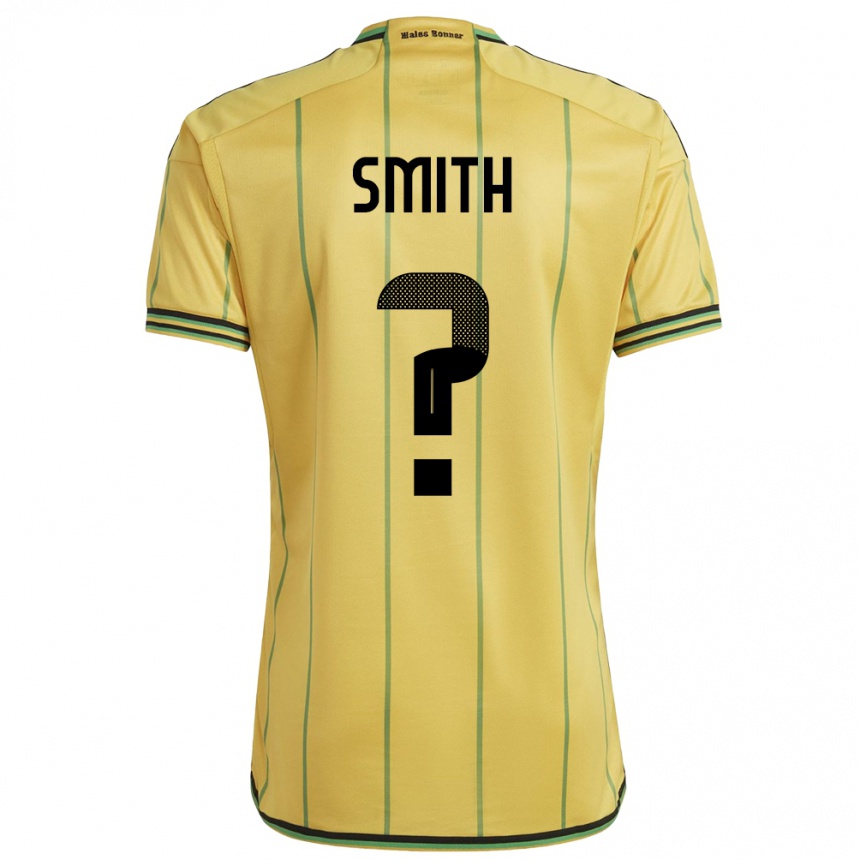 Gyermek Labdarúgás Jamaica Andrene Smith #0 Sárga Hazai Jersey 24-26 Mez Póló Ing