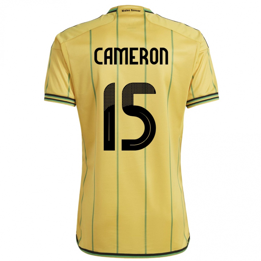 Gyermek Labdarúgás Jamaica Tiffany Cameron #15 Sárga Hazai Jersey 24-26 Mez Póló Ing