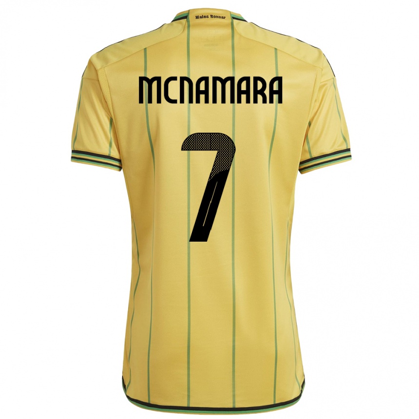 Gyermek Labdarúgás Jamaica Peyton Mcnamara #7 Sárga Hazai Jersey 24-26 Mez Póló Ing