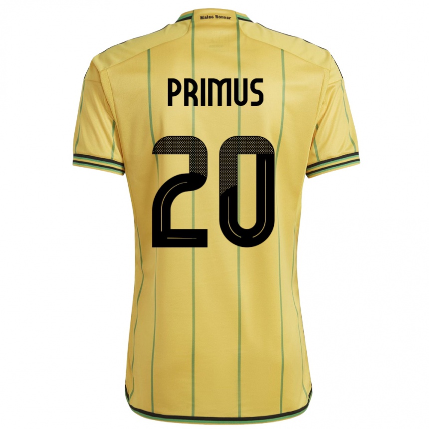 Gyermek Labdarúgás Jamaica Atlanta Primus #20 Sárga Hazai Jersey 24-26 Mez Póló Ing