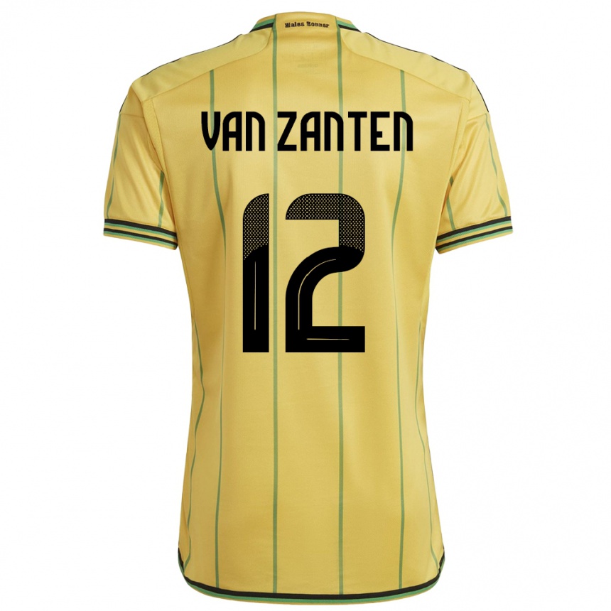 Gyermek Labdarúgás Jamaica Kiki Van Zanten #12 Sárga Hazai Jersey 24-26 Mez Póló Ing