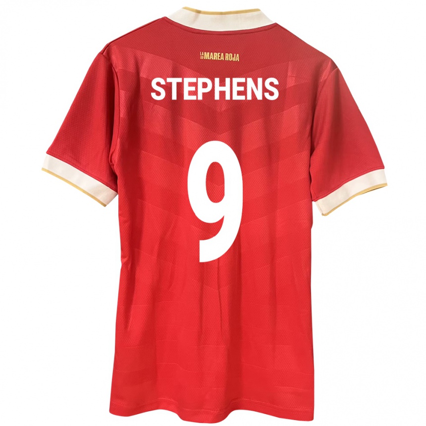 Gyermek Labdarúgás Panama Alfredo Stephens #9 Piros Hazai Jersey 24-26 Mez Póló Ing