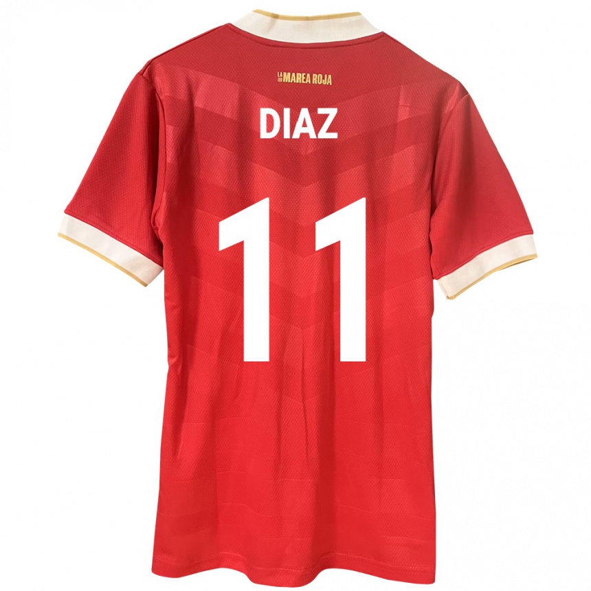 Gyermek Labdarúgás Panama Ismael Díaz #11 Piros Hazai Jersey 24-26 Mez Póló Ing