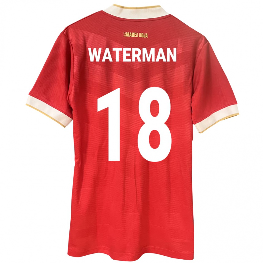 Gyermek Labdarúgás Panama Cecilio Waterman #18 Piros Hazai Jersey 24-26 Mez Póló Ing