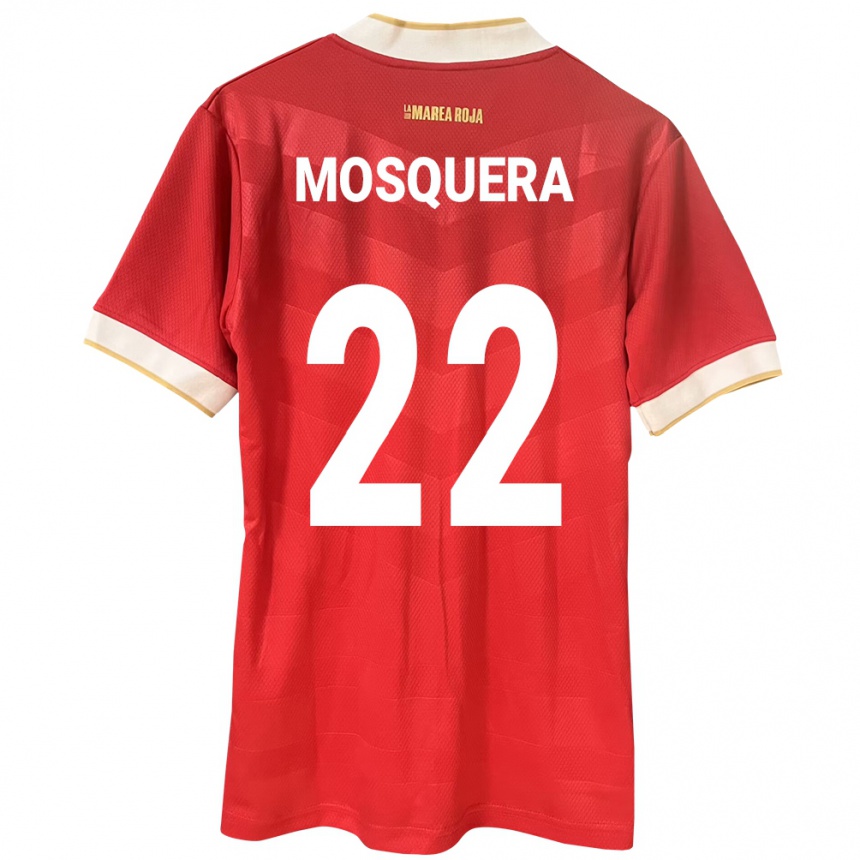 Gyermek Labdarúgás Panama Orlando Mosquera #22 Piros Hazai Jersey 24-26 Mez Póló Ing