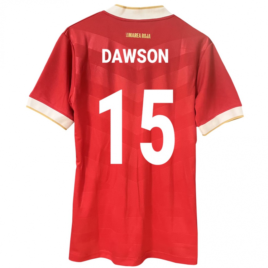 Gyermek Labdarúgás Panama Didier Dawson #15 Piros Hazai Jersey 24-26 Mez Póló Ing