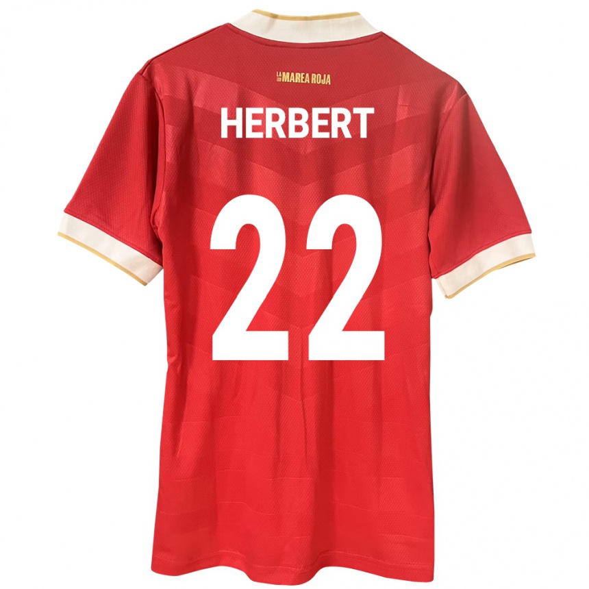 Gyermek Labdarúgás Panama Antony Herbert #22 Piros Hazai Jersey 24-26 Mez Póló Ing