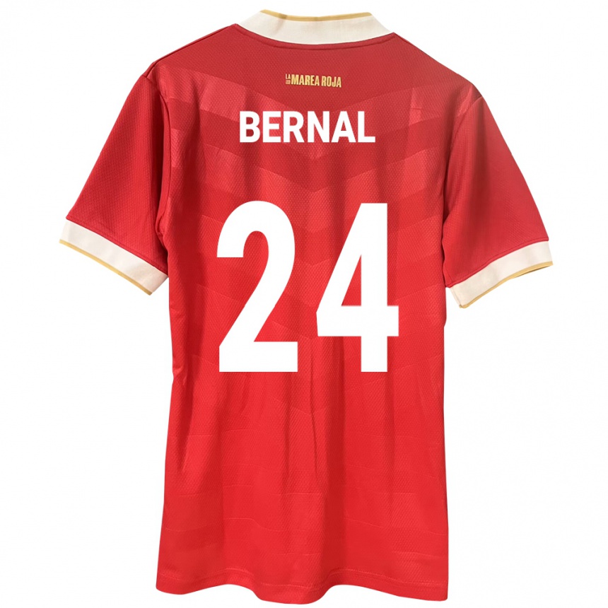 Gyermek Labdarúgás Panama Kevin Bernal #24 Piros Hazai Jersey 24-26 Mez Póló Ing