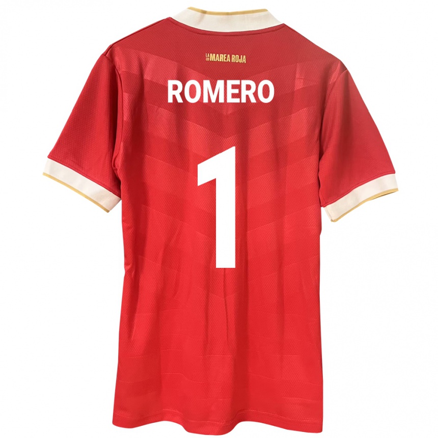 Gyermek Labdarúgás Panama Manuel Romero #1 Piros Hazai Jersey 24-26 Mez Póló Ing