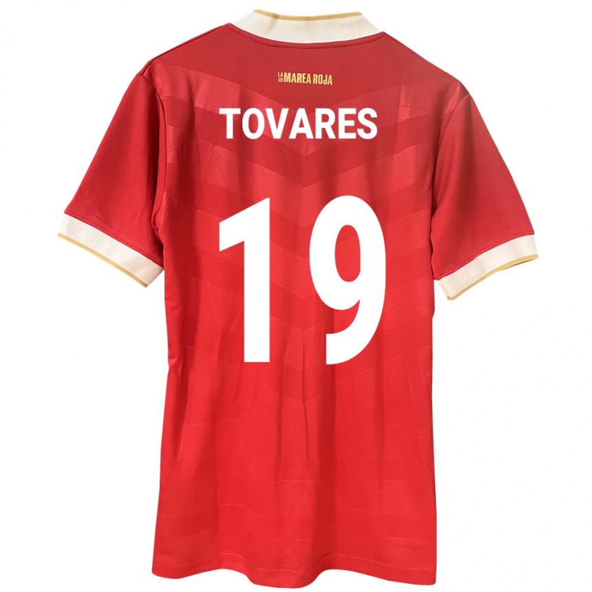 Gyermek Labdarúgás Panama Kahir Tovares #19 Piros Hazai Jersey 24-26 Mez Póló Ing