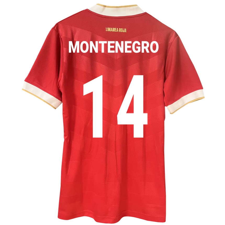 Gyermek Labdarúgás Panama Carmen Montenegro #14 Piros Hazai Jersey 24-26 Mez Póló Ing