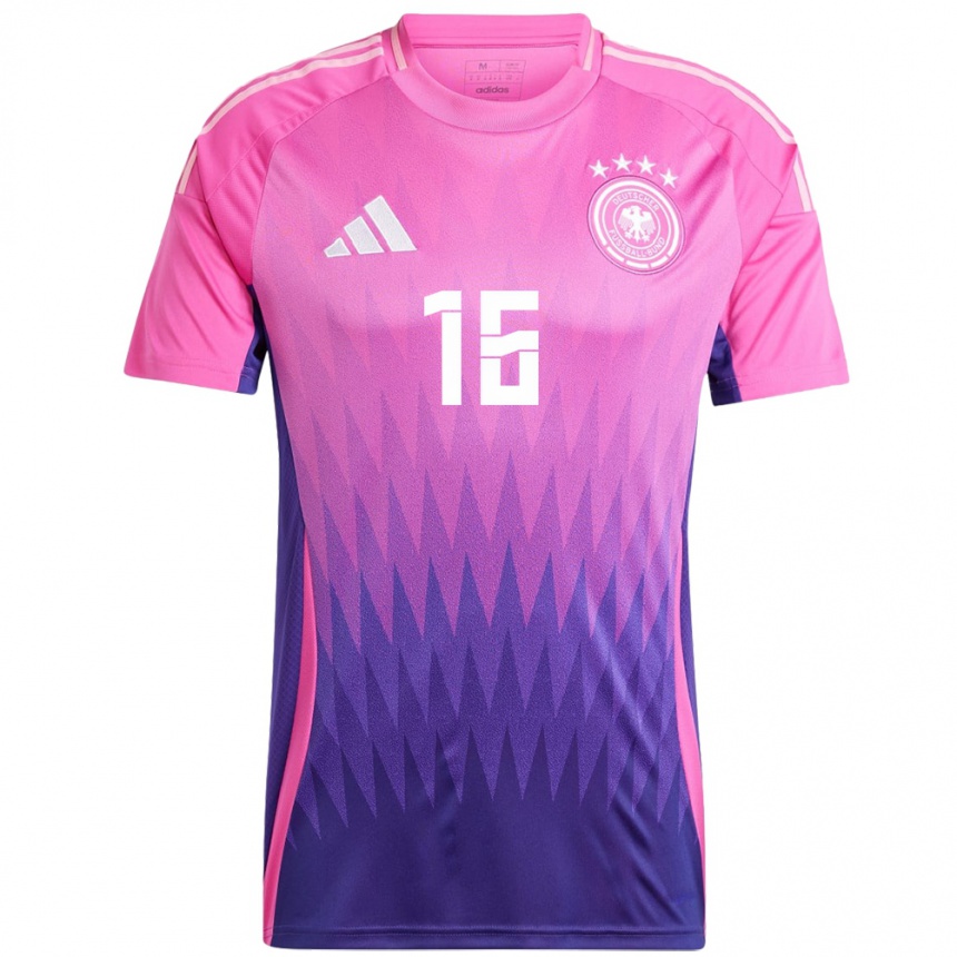 Gyermek Labdarúgás Németország Linda Dallmann #16 Pink Lila Idegenbeli Jersey 24-26 Mez Póló Ing