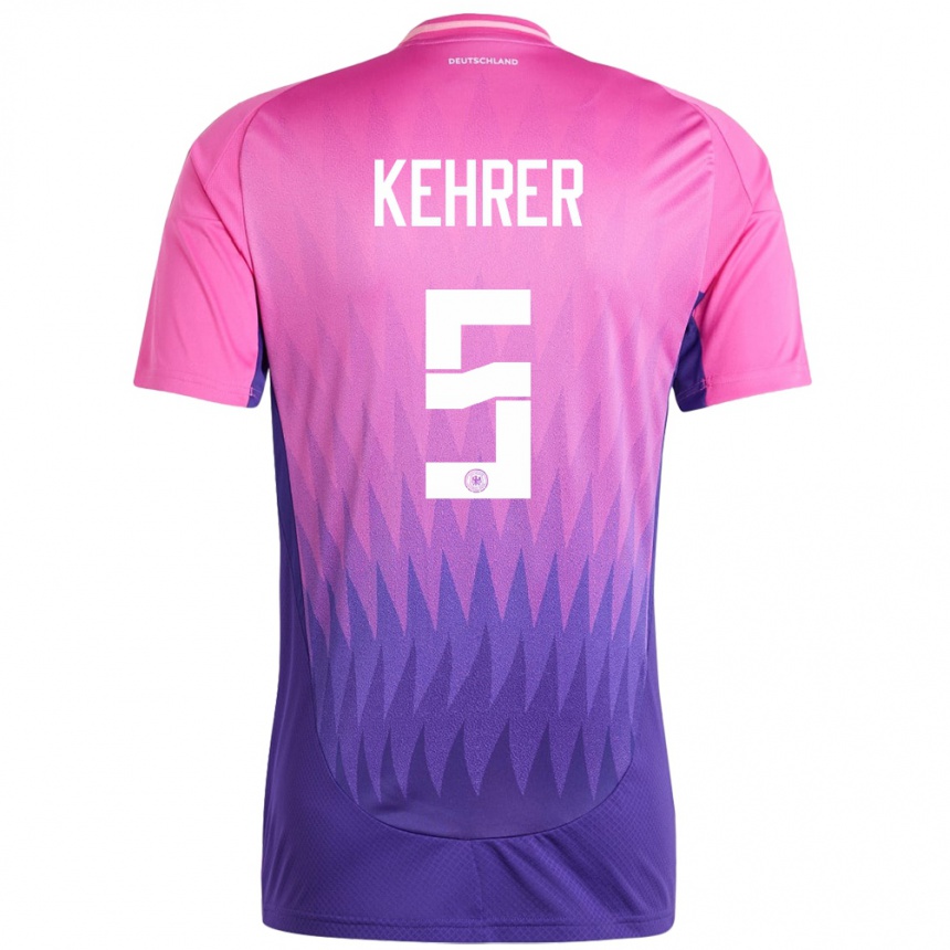 Gyermek Labdarúgás Németország Thilo Kehrer #5 Pink Lila Idegenbeli Jersey 24-26 Mez Póló Ing