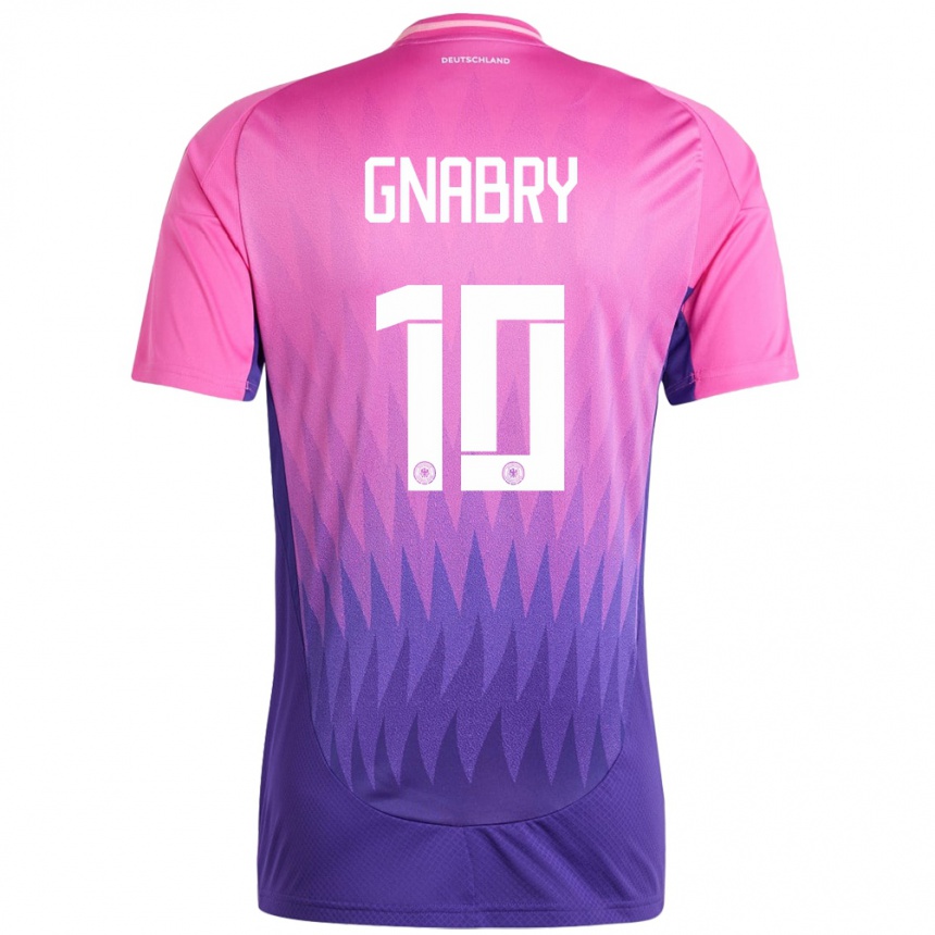 Gyermek Labdarúgás Németország Serge Gnabry #10 Pink Lila Idegenbeli Jersey 24-26 Mez Póló Ing