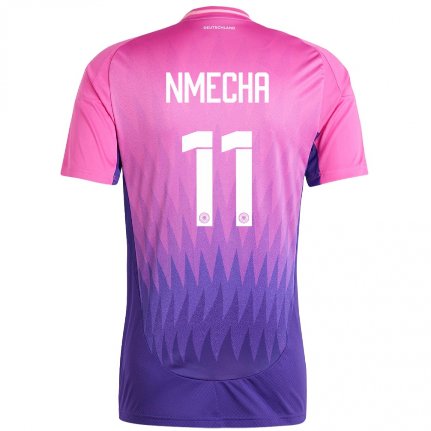 Gyermek Labdarúgás Németország Lukas Nmecha #11 Pink Lila Idegenbeli Jersey 24-26 Mez Póló Ing