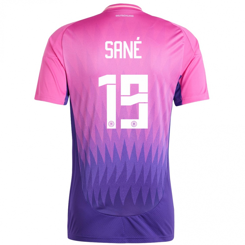 Gyermek Labdarúgás Németország Leroy Sane #19 Pink Lila Idegenbeli Jersey 24-26 Mez Póló Ing