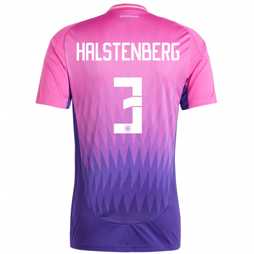 Gyermek Labdarúgás Németország Marcel Halstenberg #3 Pink Lila Idegenbeli Jersey 24-26 Mez Póló Ing