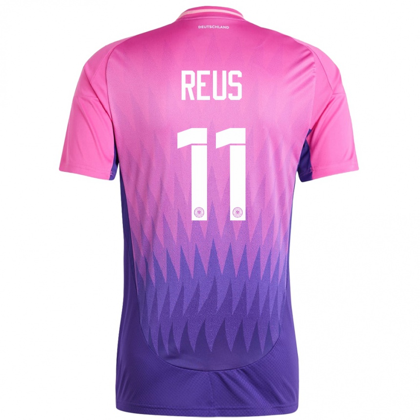 Gyermek Labdarúgás Németország Marco Reus #11 Pink Lila Idegenbeli Jersey 24-26 Mez Póló Ing