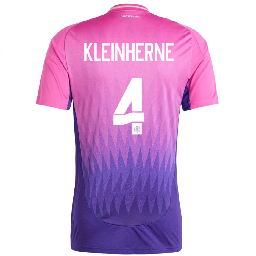 Gyermek Labdarúgás Németország Sophia Kleinherne #4 Pink Lila Idegenbeli Jersey 24-26 Mez Póló Ing