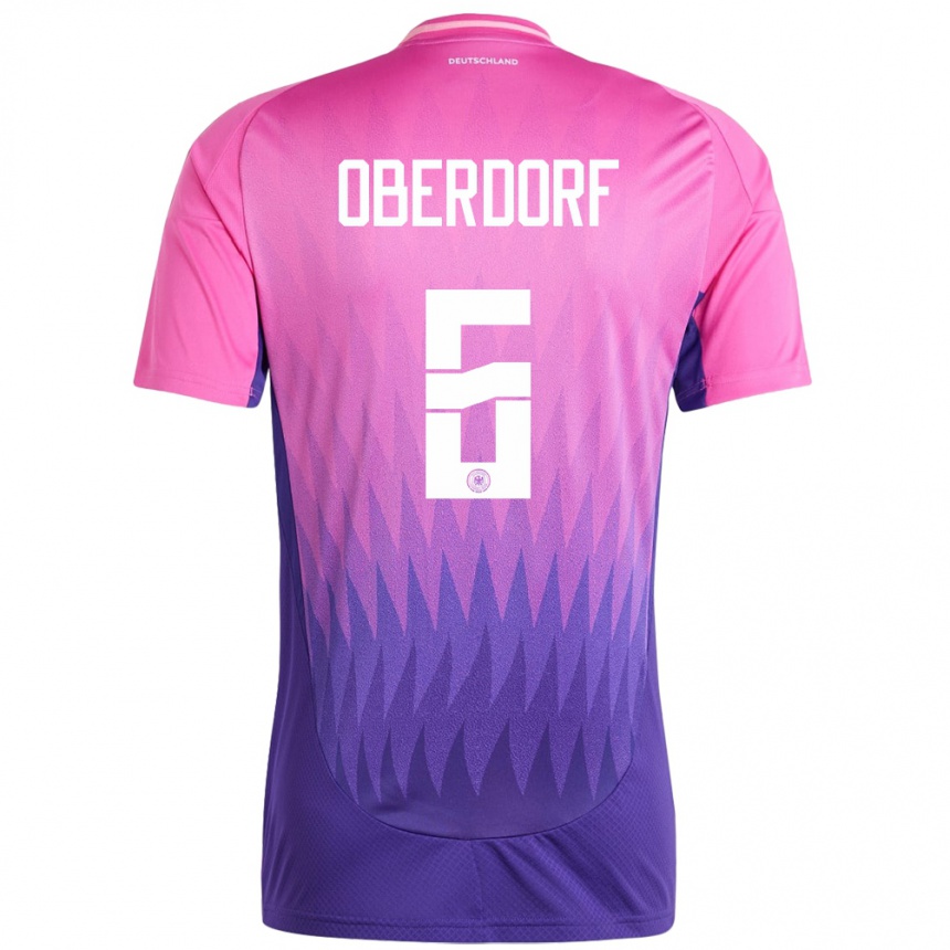 Gyermek Labdarúgás Németország Lena Oberdorf #6 Pink Lila Idegenbeli Jersey 24-26 Mez Póló Ing