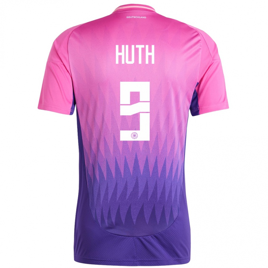 Gyermek Labdarúgás Németország Svenja Huth #9 Pink Lila Idegenbeli Jersey 24-26 Mez Póló Ing