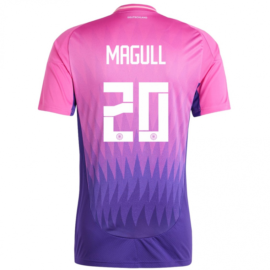 Gyermek Labdarúgás Németország Lina Magull #20 Pink Lila Idegenbeli Jersey 24-26 Mez Póló Ing